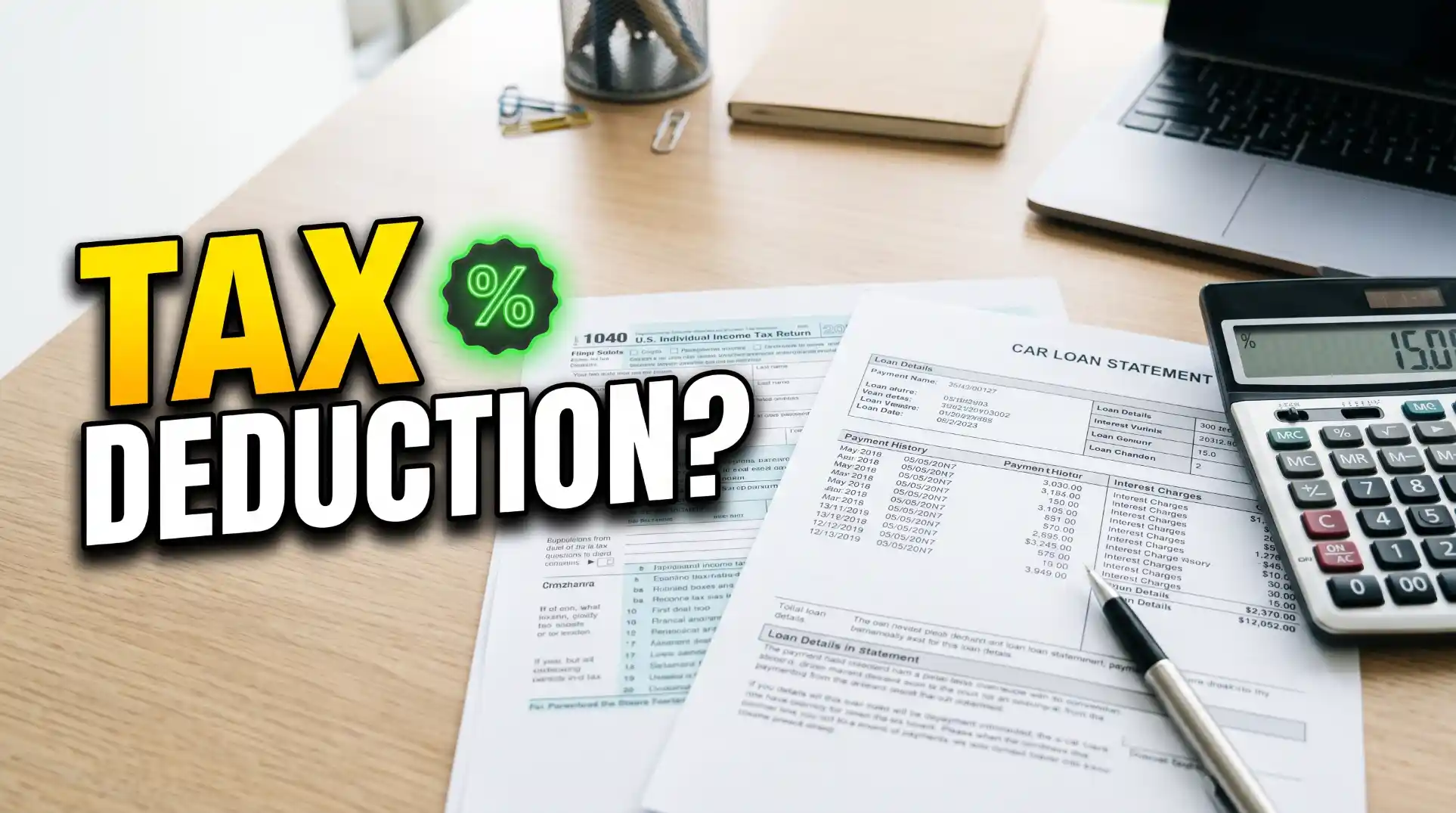 Car Loan Interest Tax Deduction: Can You Deduct It?